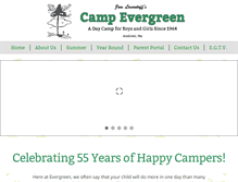 Tablet Screenshot of campevergreen.com
